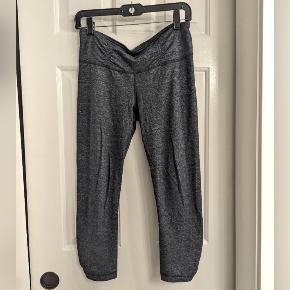 Lululemon Old School Ruched Leggings - Dark Heather Gray - Size 8